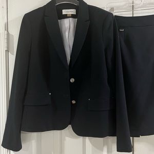 Calvin Klein Suit Jacket & Skirt Set, Dark Navy, Size 6